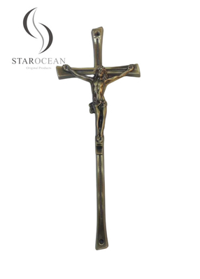 صلیب خاکسپاری فلزی مس باستانی 39*15 سانتی متر گواهینامه SGS ZJ-01
